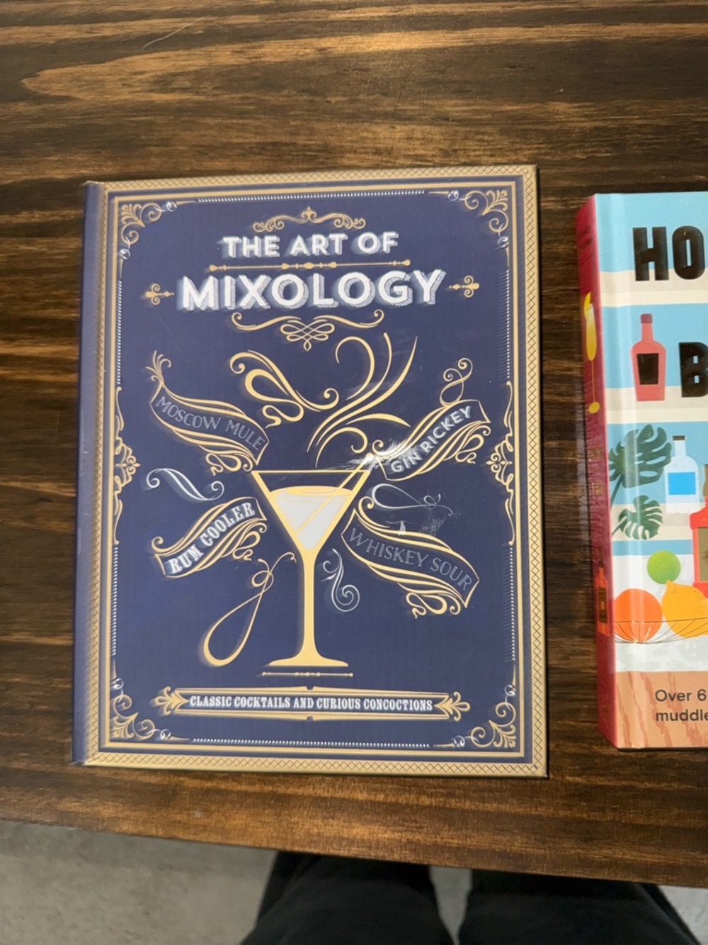 The Art of Mixology Cocktail Recipe Book - Navy & Gold